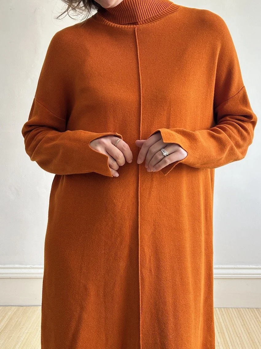 Armedangels Orange Knit Dress Size M