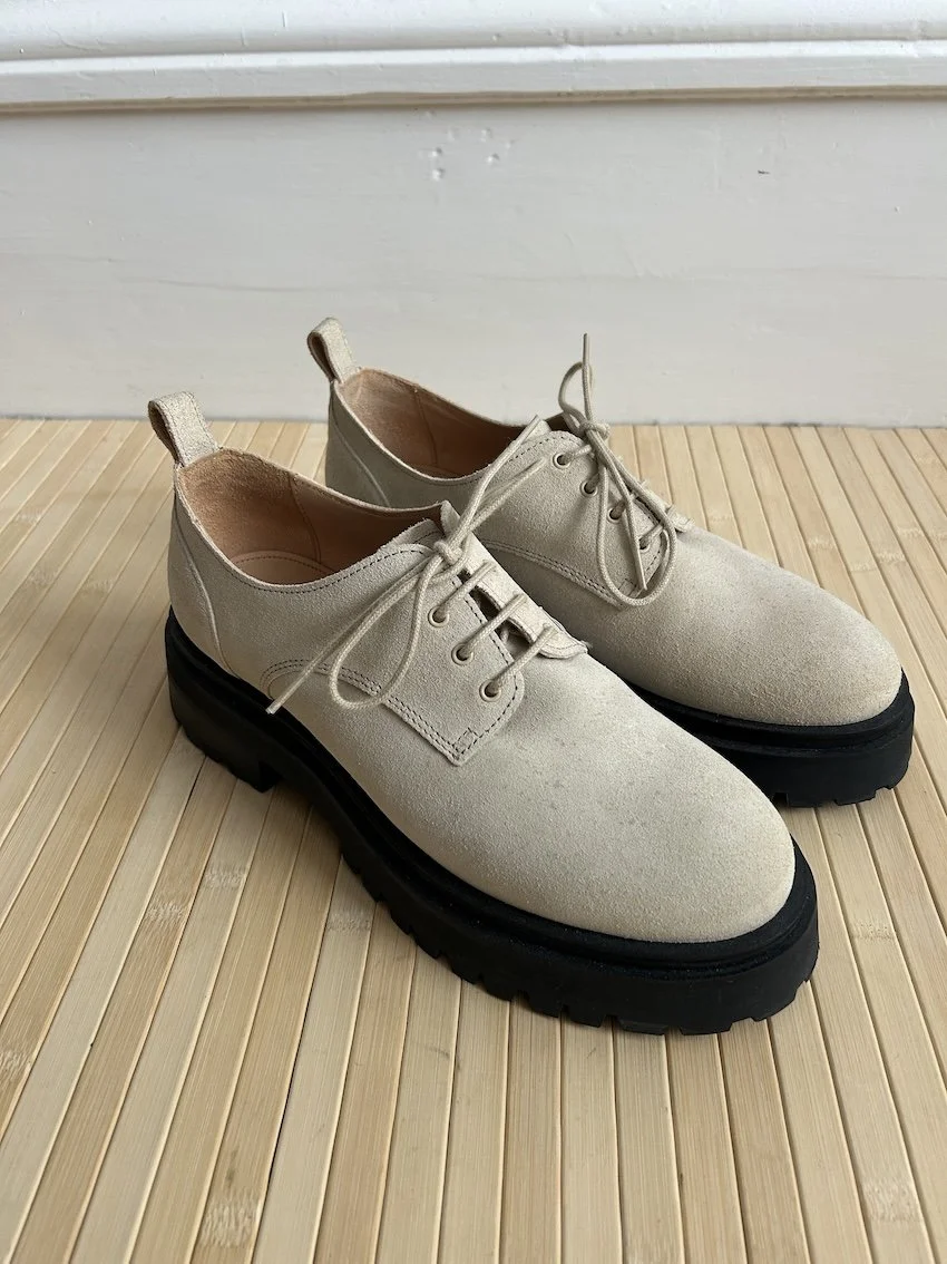 & Other Stories Cream Suede Chunky Loafers Size 7