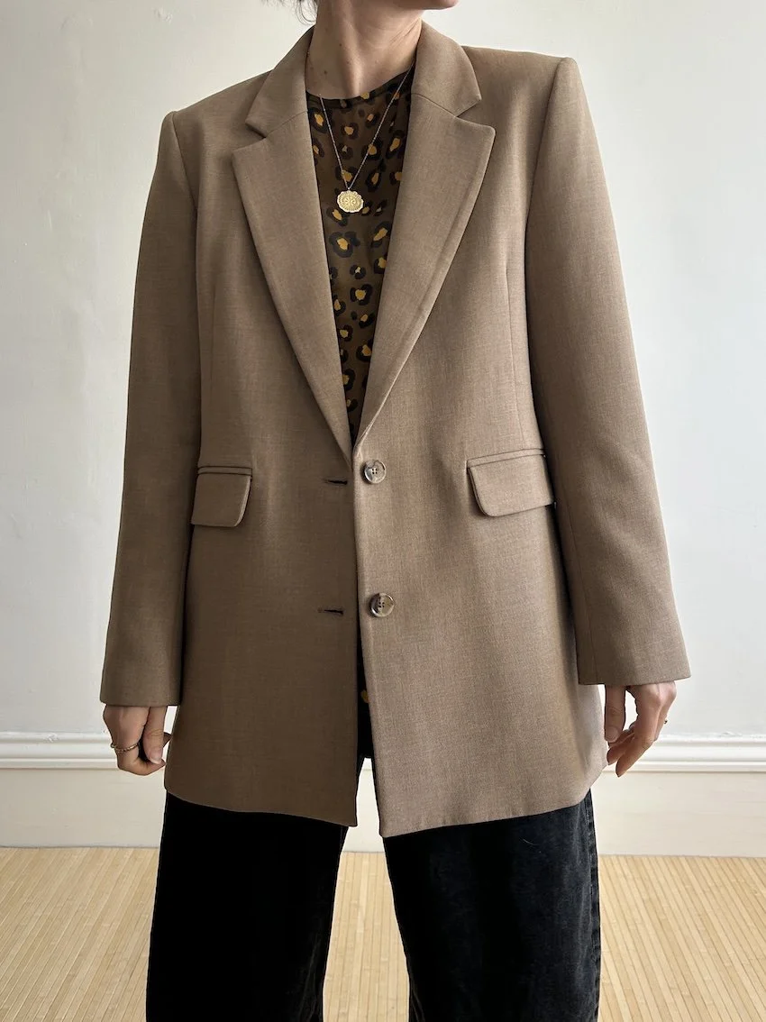 Selected Femme Camel Melange Blazer Size 10