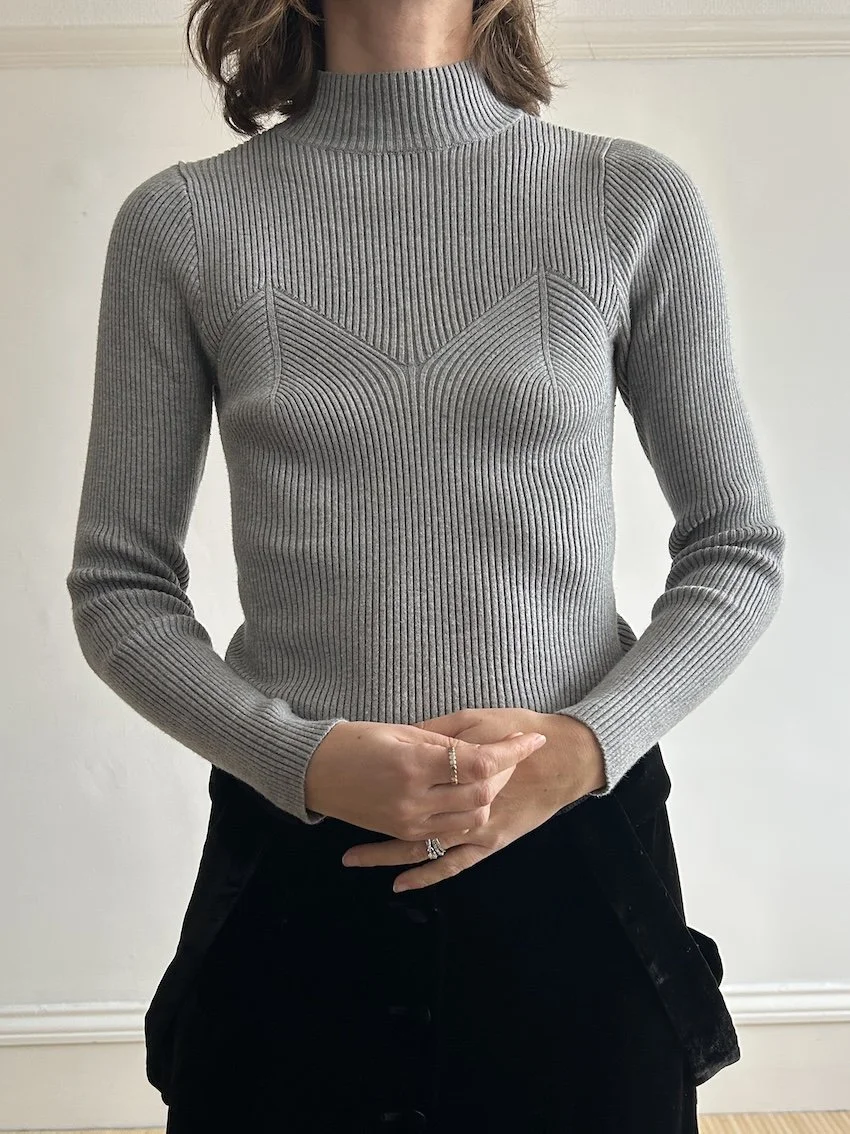 ASOS Grey Ripped Top Size 10