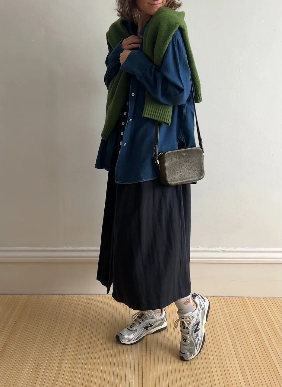 Aspinal of London Green Leather Camera Bag