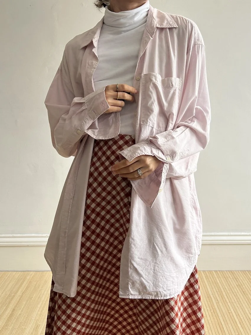 Weekday Pale Pink Jody Shirt Size M