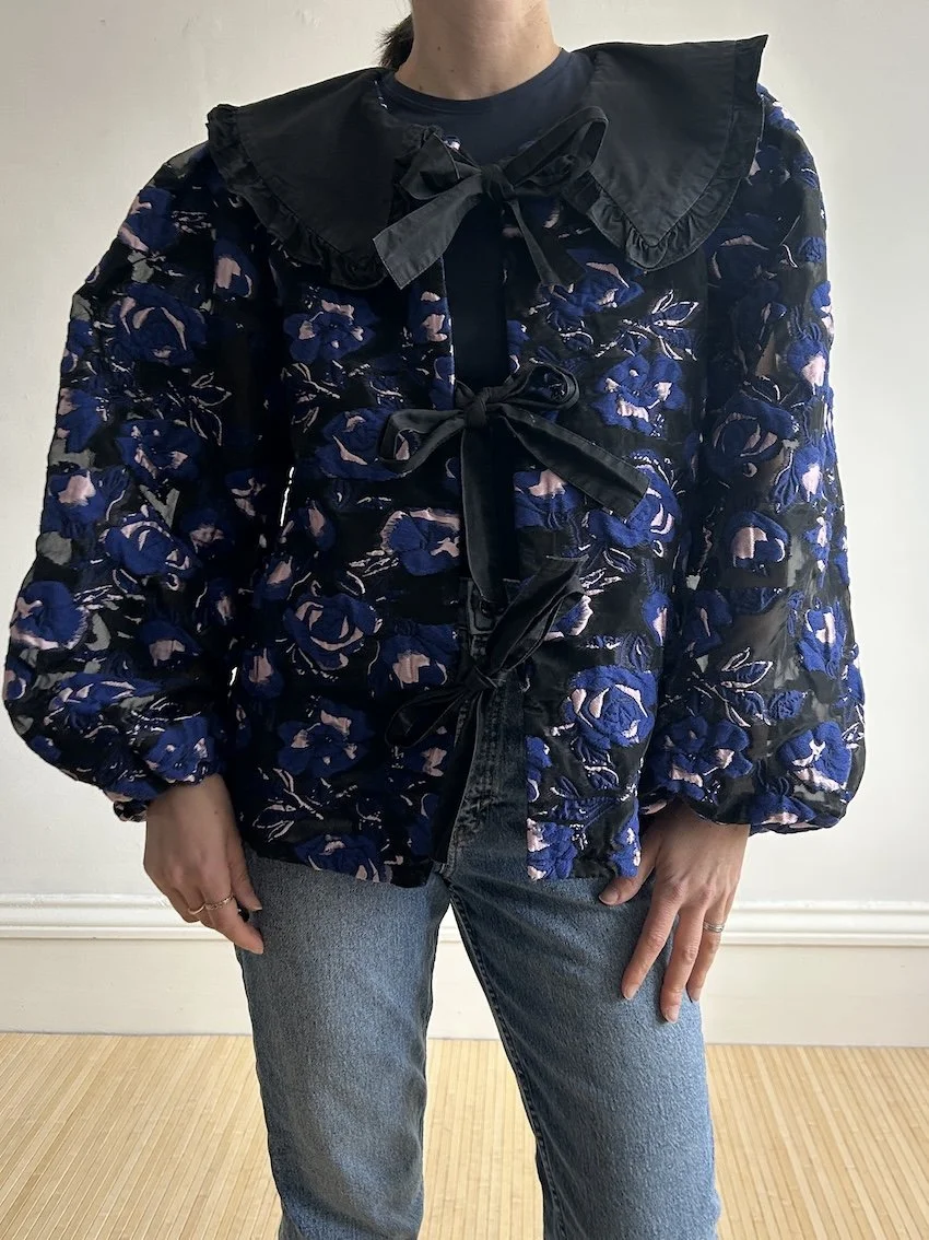 Résumé Copenhagen Boxy Floral Organza Jacket Size 12