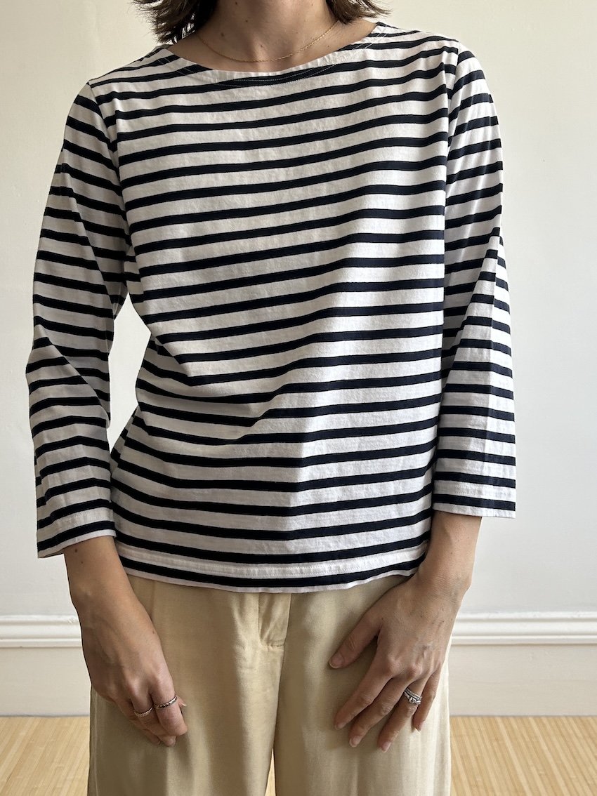 Cos Stripe Monochrome T-Shirt Size M