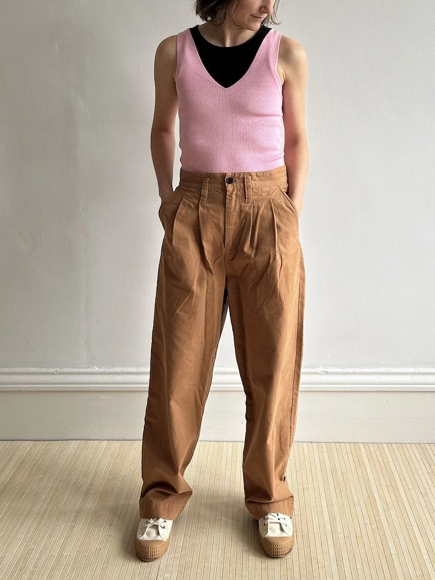 Toast Light Brown Cotton Workwear Trousers Size Mens S