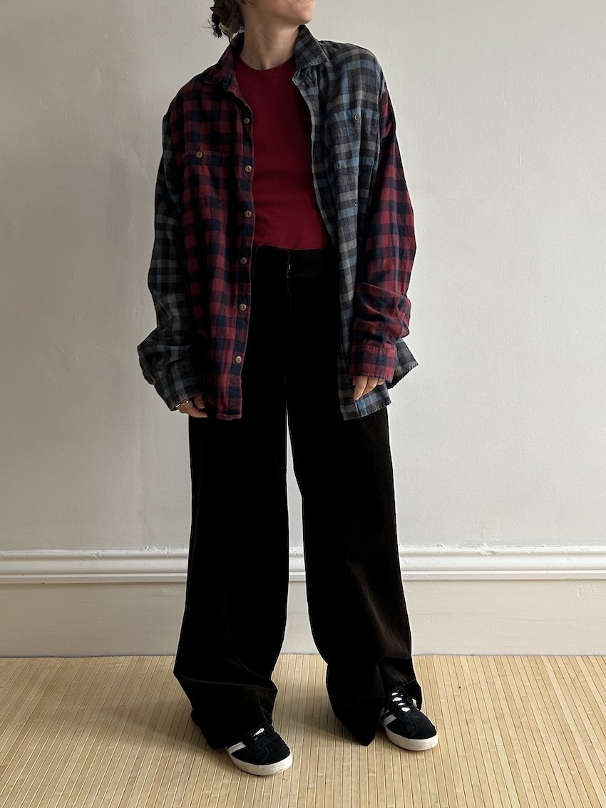 Me + Em Brown Needlecord Wide Leg Trousers Size 10