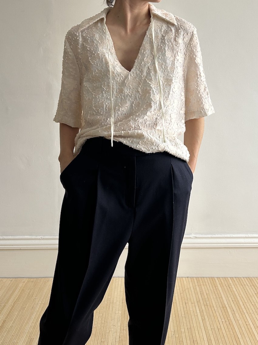 Baum Und Pferdgarten Cream Floral Blouse Size 12