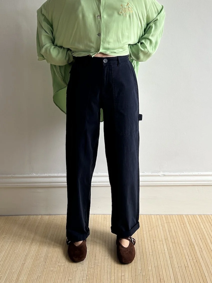 M&S Navy Cargo Trousers Size 12