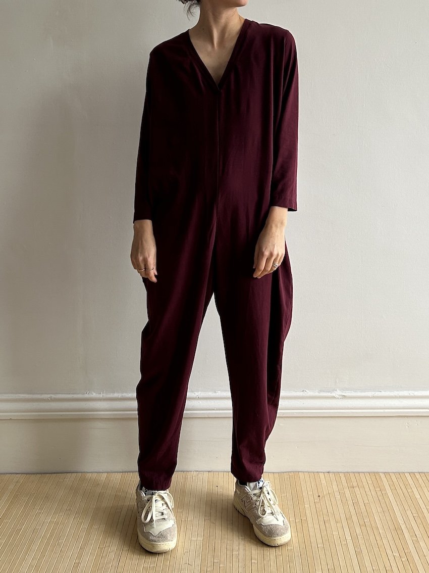 Beyond Nine Burgundy Jumpsuit Size M