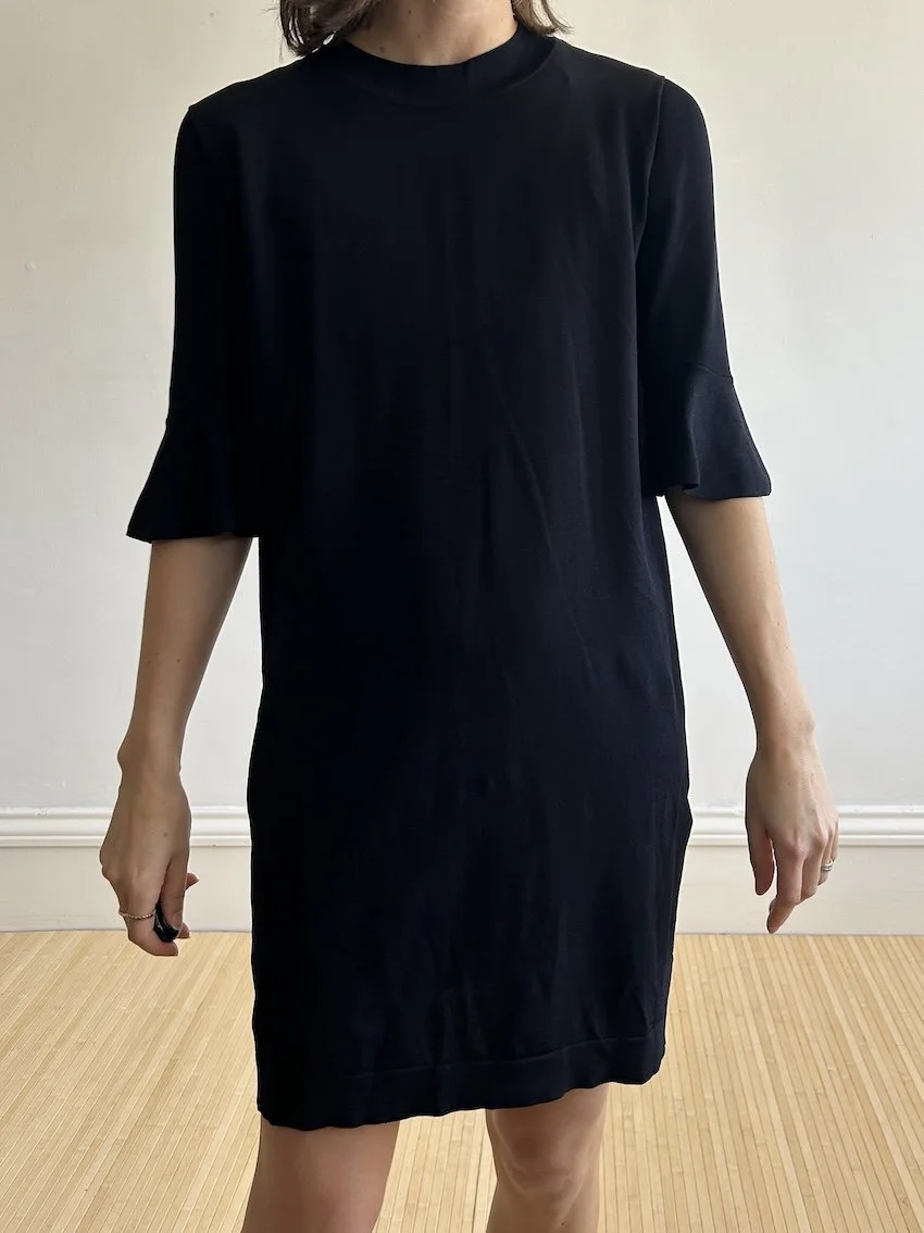 Cos Navy Stretch Knit Mini Dress Size S