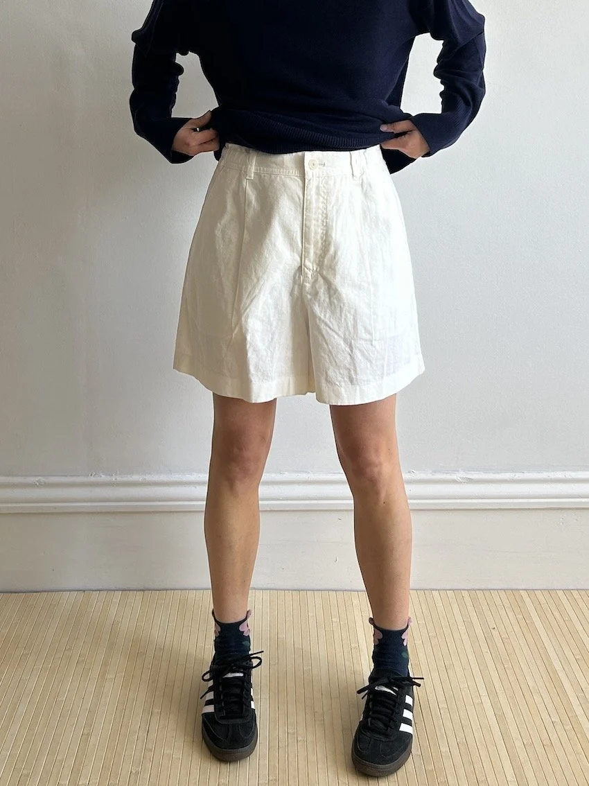 Uniqlo Off White Linen/Cotton Shorts W30-31