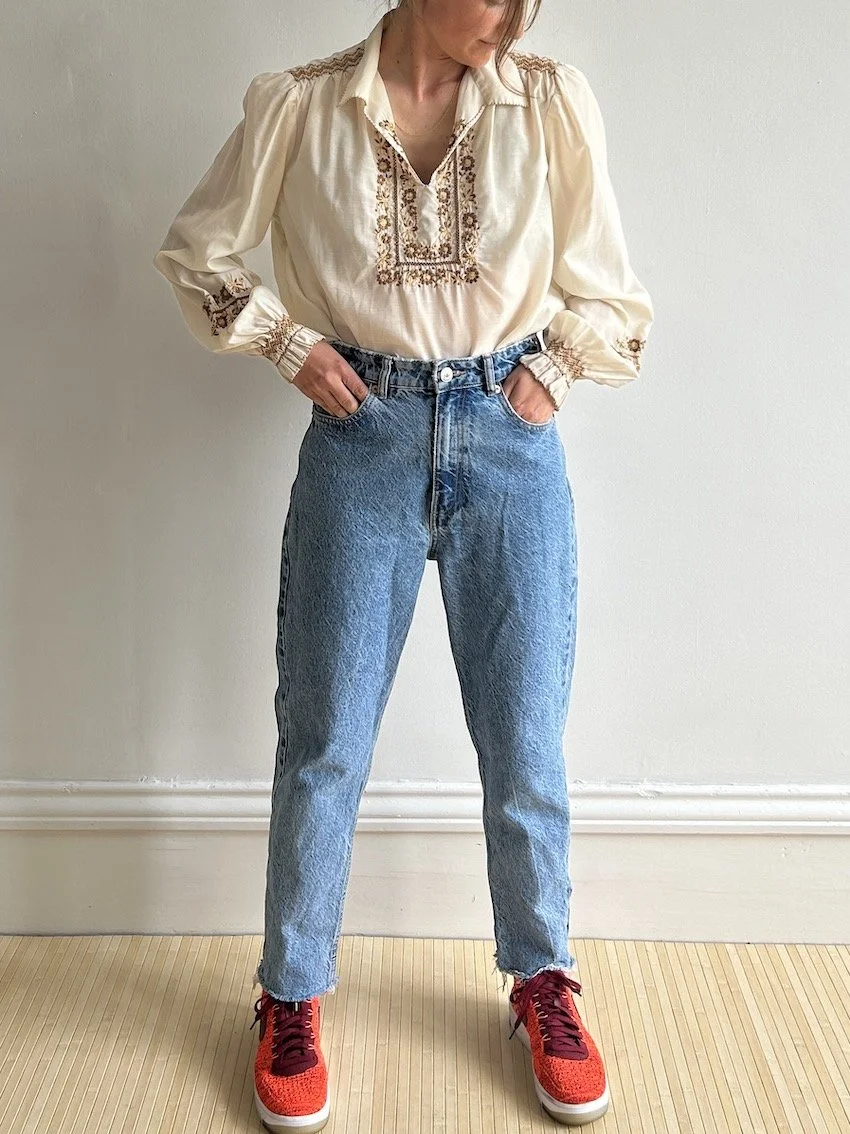 Zara Distressed Mom Jeans Size 10