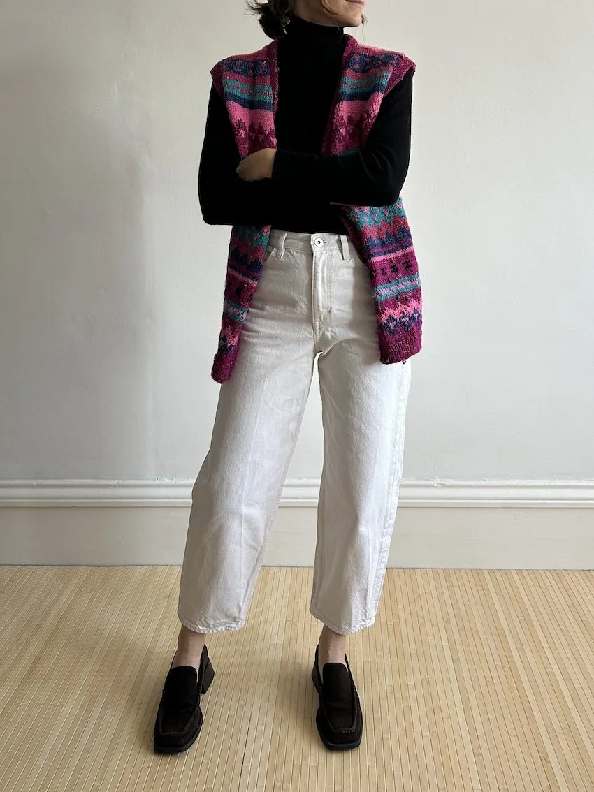 Cos Cream High Rise Tapered Leg Jeans W26