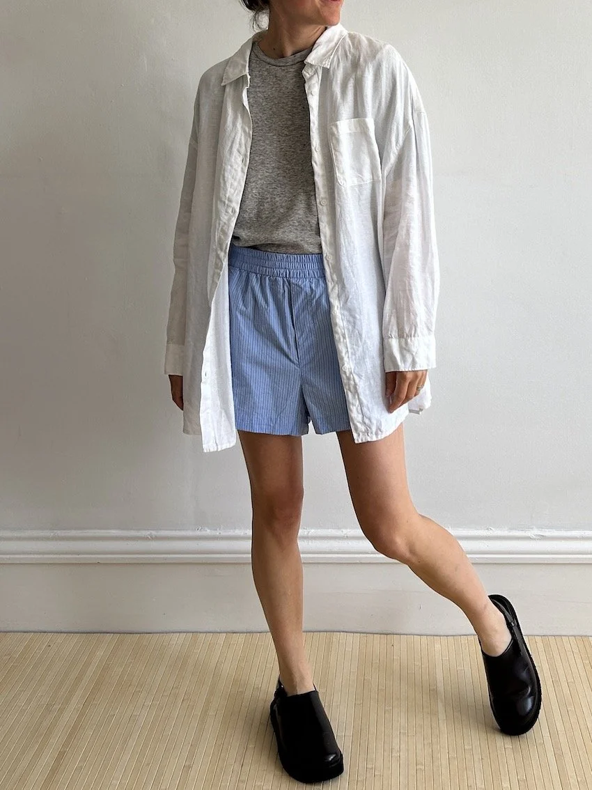 Sea Salt White Linen Shirt Size 14