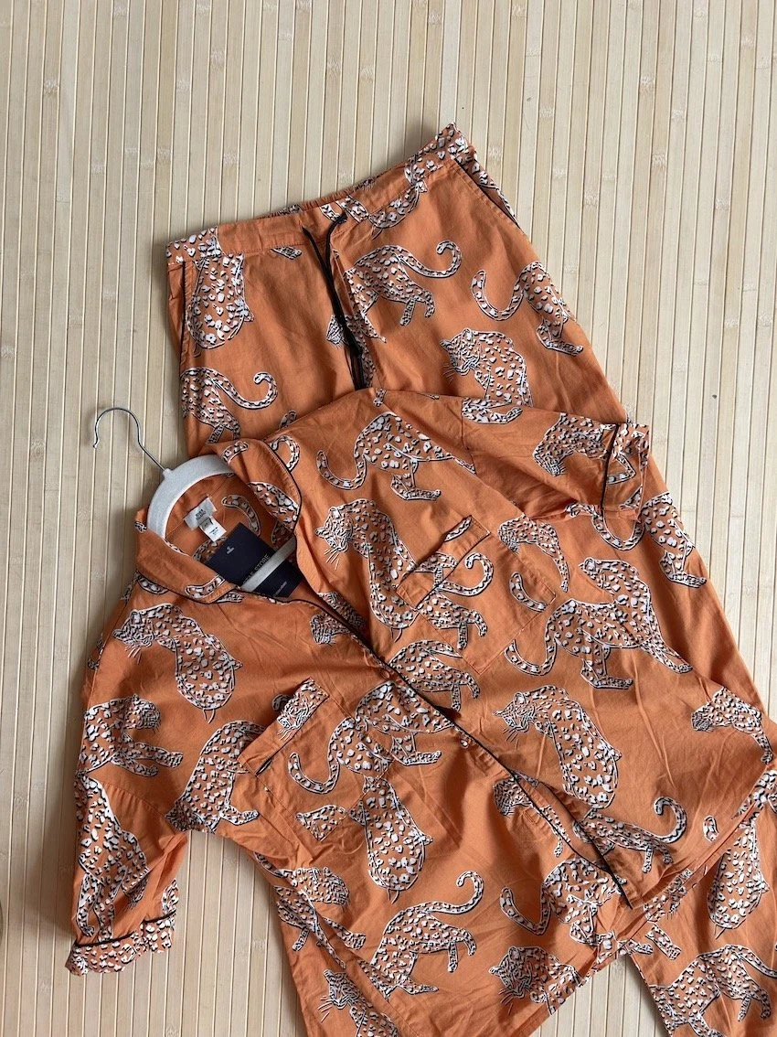 River Island Orange Cheetah Pyjamas Size XS