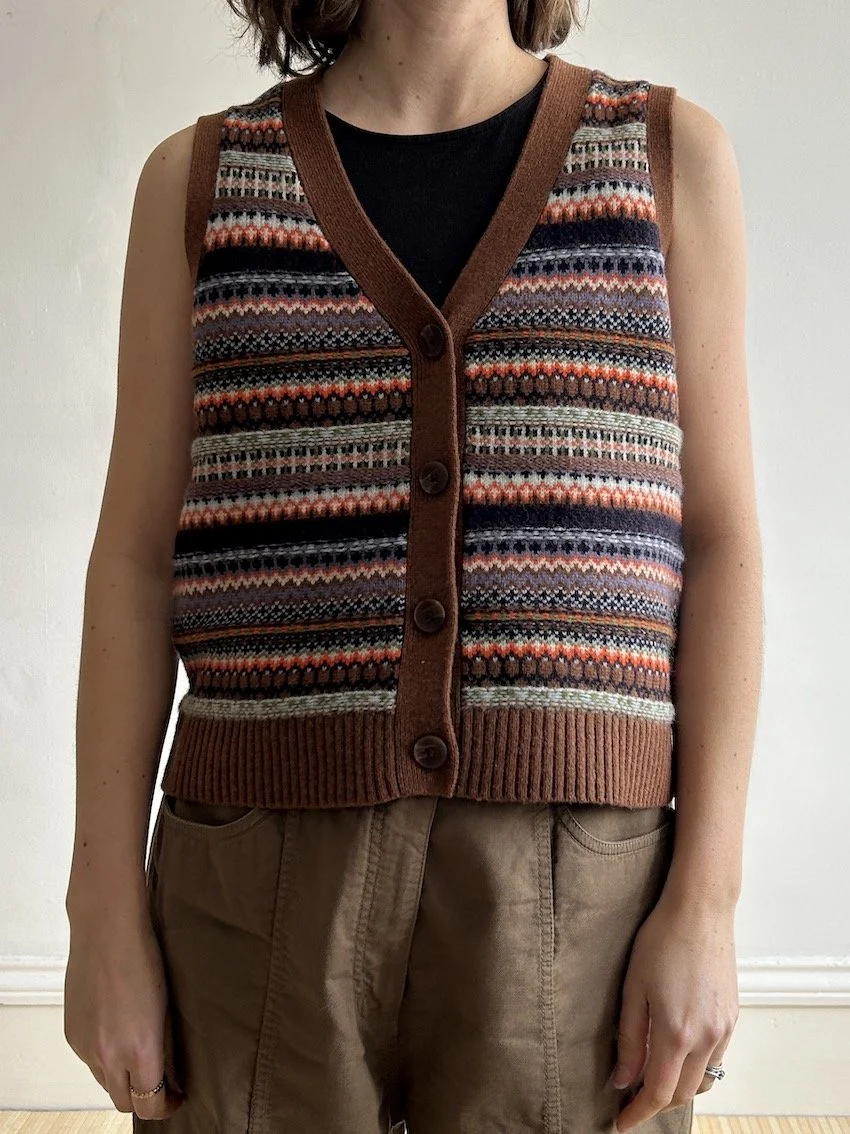 Seasalt Cornwall Brown Sleeveless Cardigan Size 10