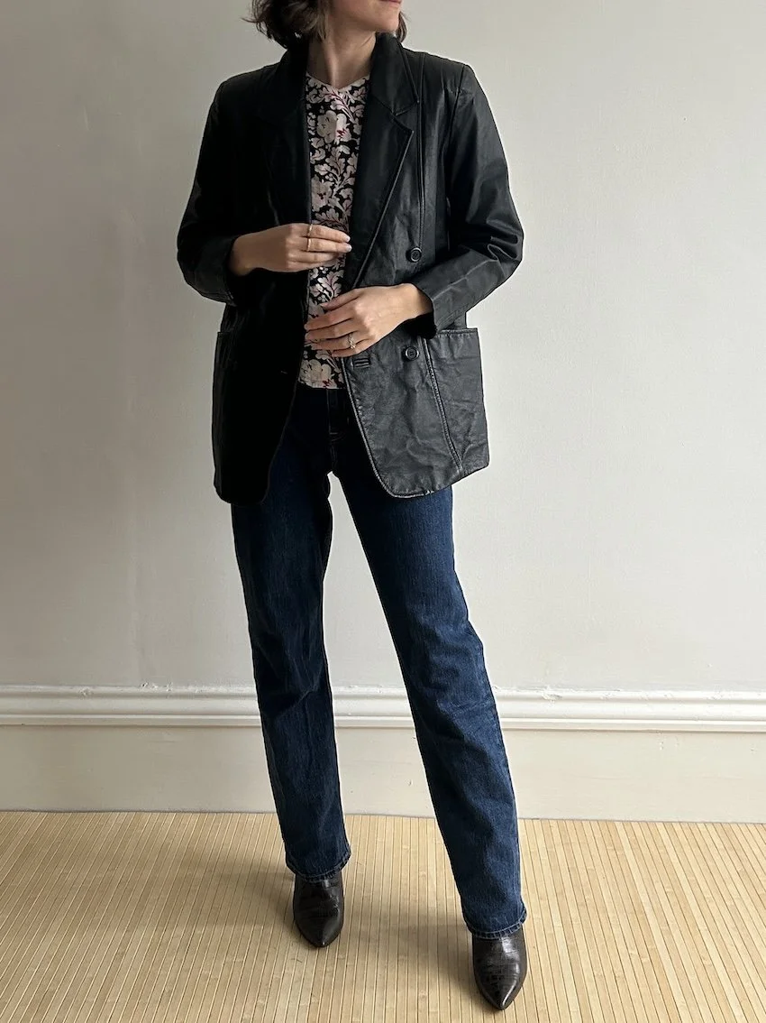 Vintage Japanese Leather Blazer Size S