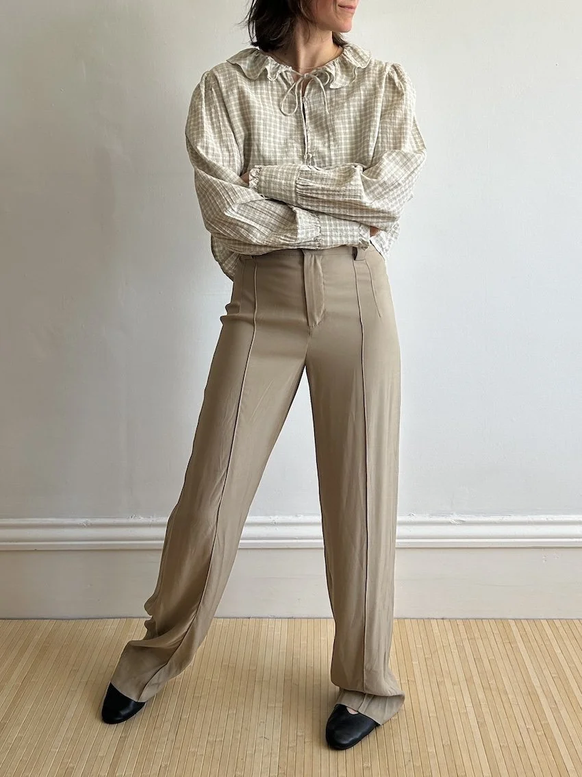 Zara Light Brown Straight Leg Trousers Size XS