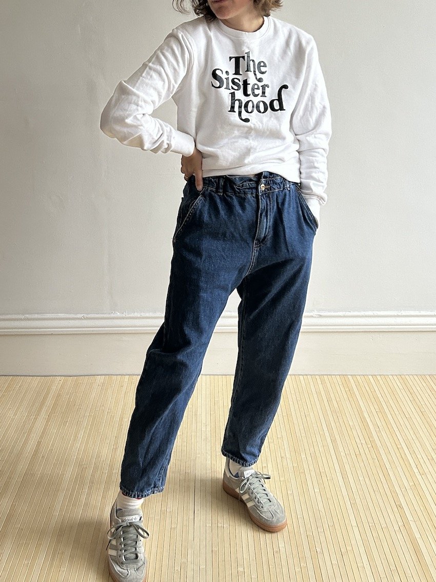 Zara Paperbag Blue Jeans Size 10