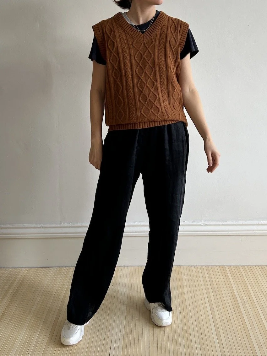 Unbranded Brown Sleeveless Knit Size M