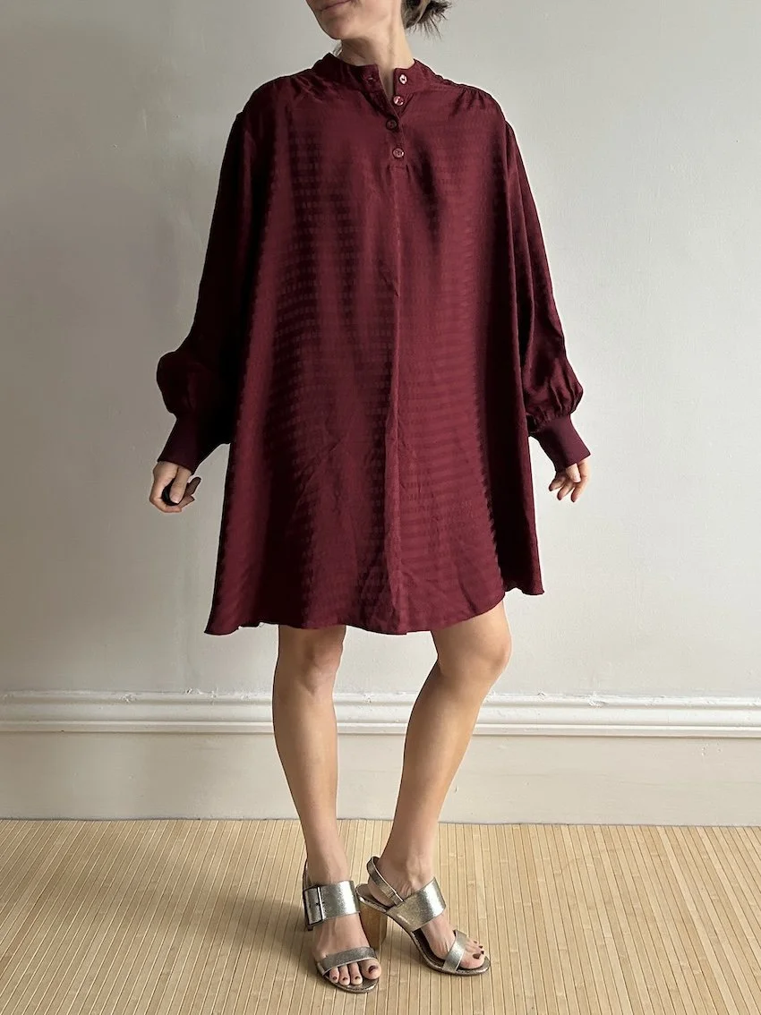 American Vintage Burgundy Mini Dress Size M/L