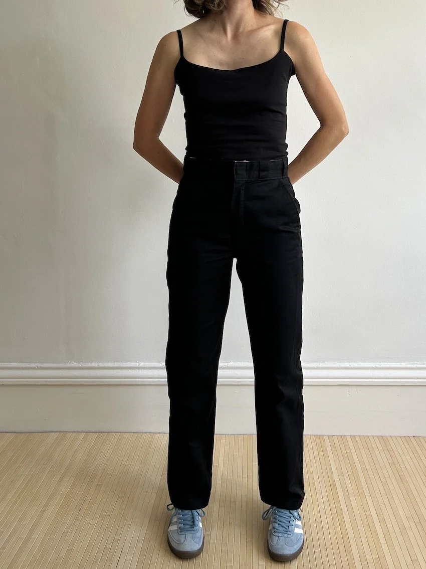 Dickies Black Cotton Workwear Trousers W26