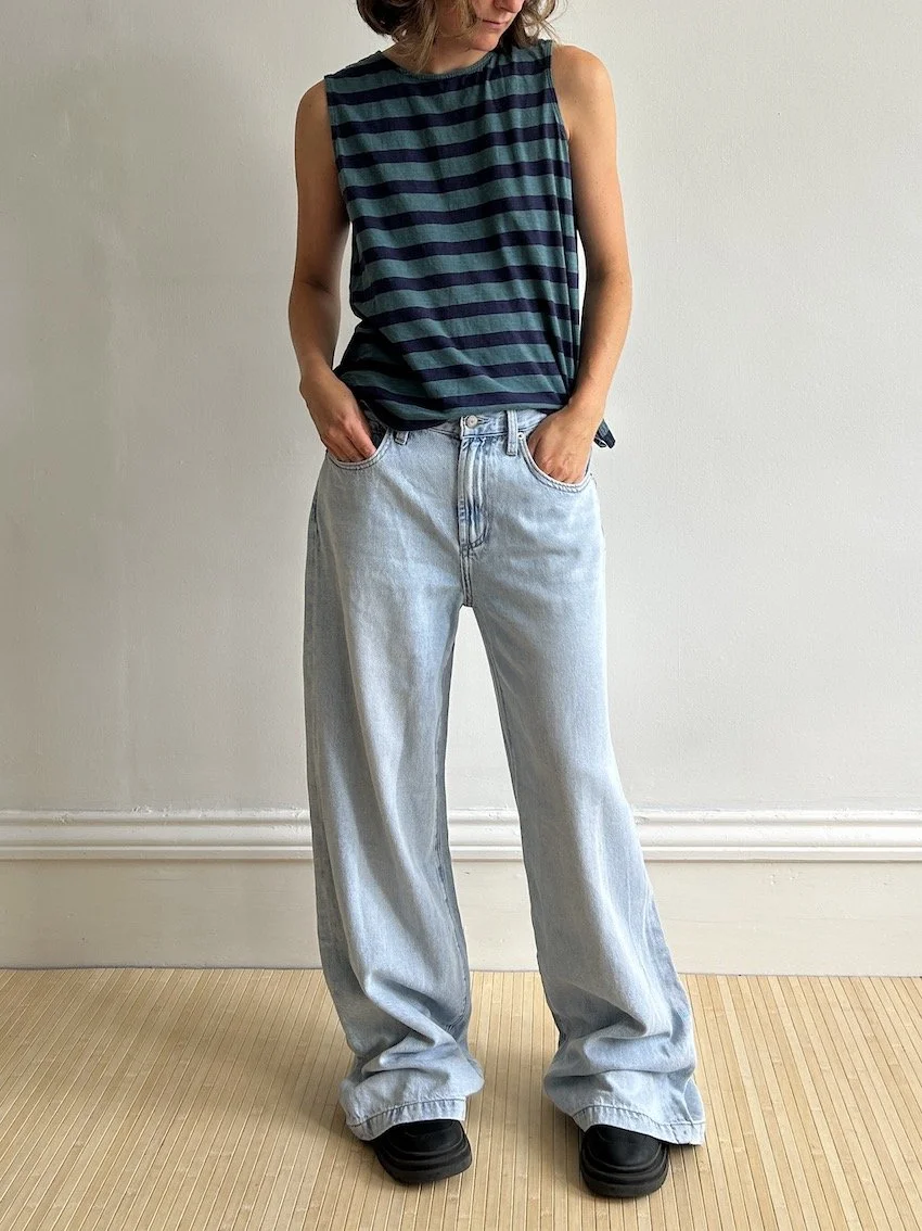 Pistola Low Rise Wide Leg Jeans W28