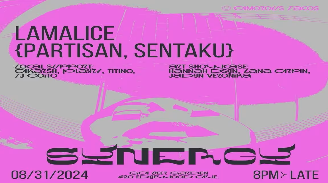 Desires x Bloom present Synergy 008 w/ Lamalice at Georgia Beer Garden Saturday, Aug 31, 2024