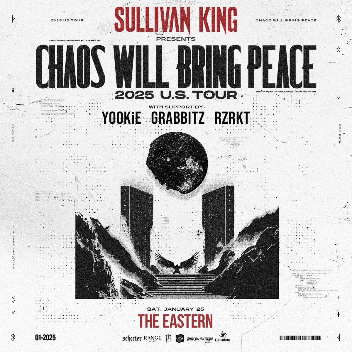 Sullivan King, YOOKiE, Grabbitz and RZRKT at The Eastern Saturday, Jan 25, 2025