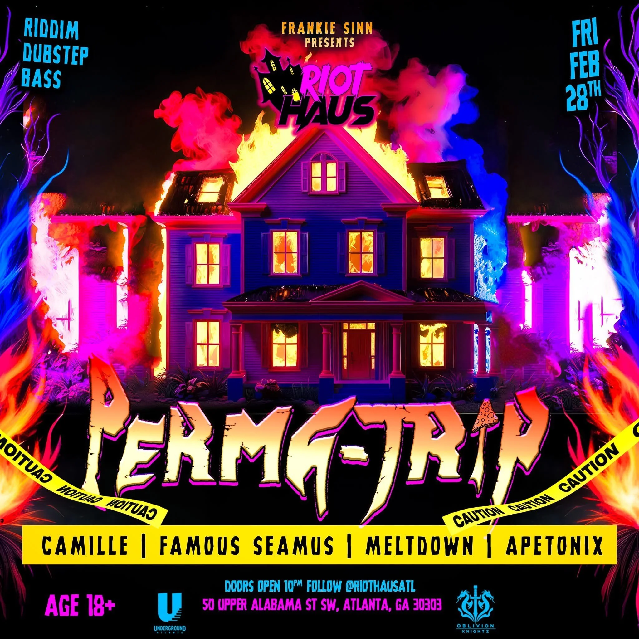 Perma-Trip, Camille, Famous Seamus, Meltdown, Apetonix at Underground Atlanta, Friday, Feb 28, 2025