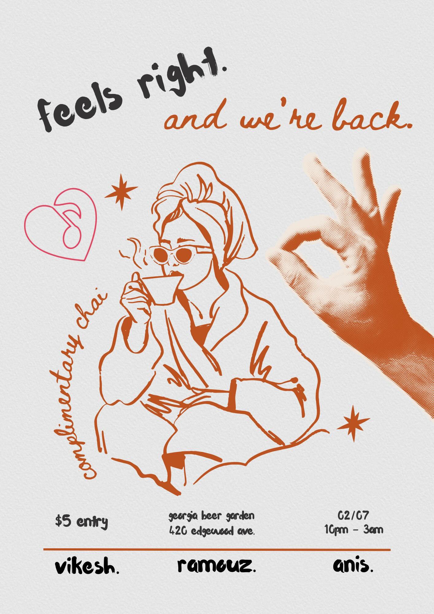 Feels Right at Georgia Beer Garden, Friday, Feb 7, 2025