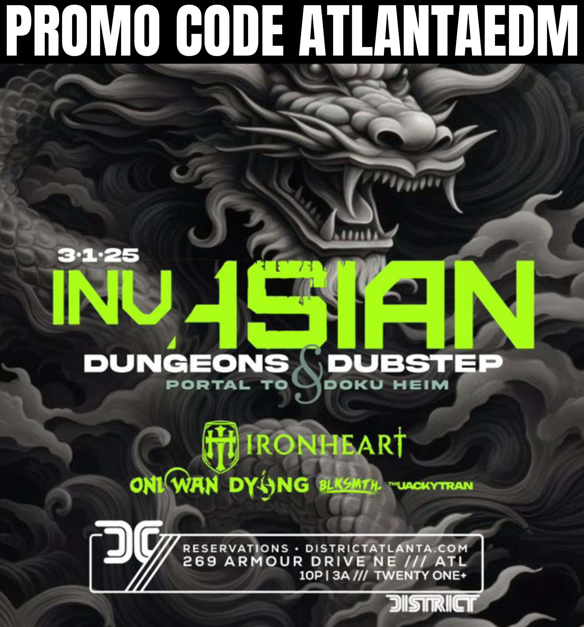 InvAsian: Dungeons and Dubstep at District Saturday, Mar 1, 2025