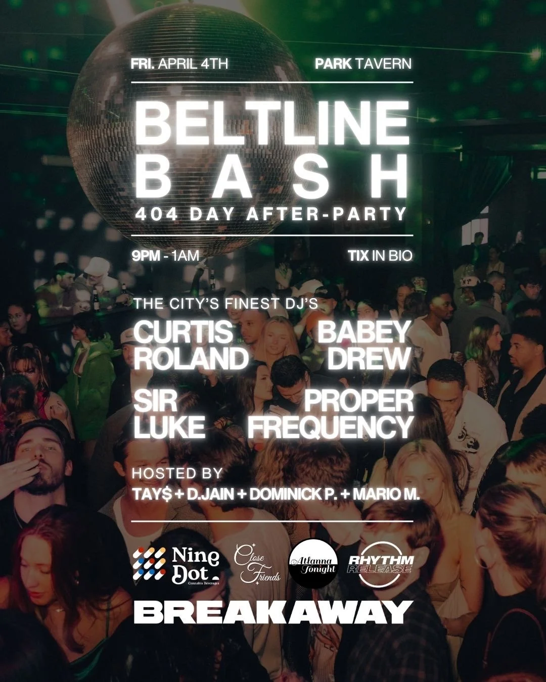 Beltline Bash 404 Day After Party at Park Tavern Friday, Apr 4, 2025