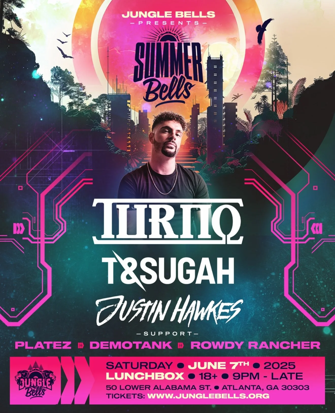 Jungle Bells presents: SUMMER BELLS w/ TURNO at Lunchbox Saturday, Jun 7, 2025