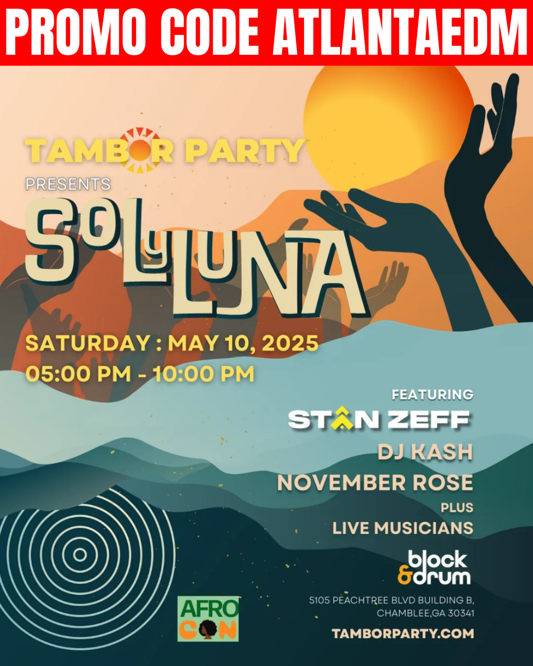 Tambor Party: Sol y Luna at Block and Drum Saturday, May 31, 2025