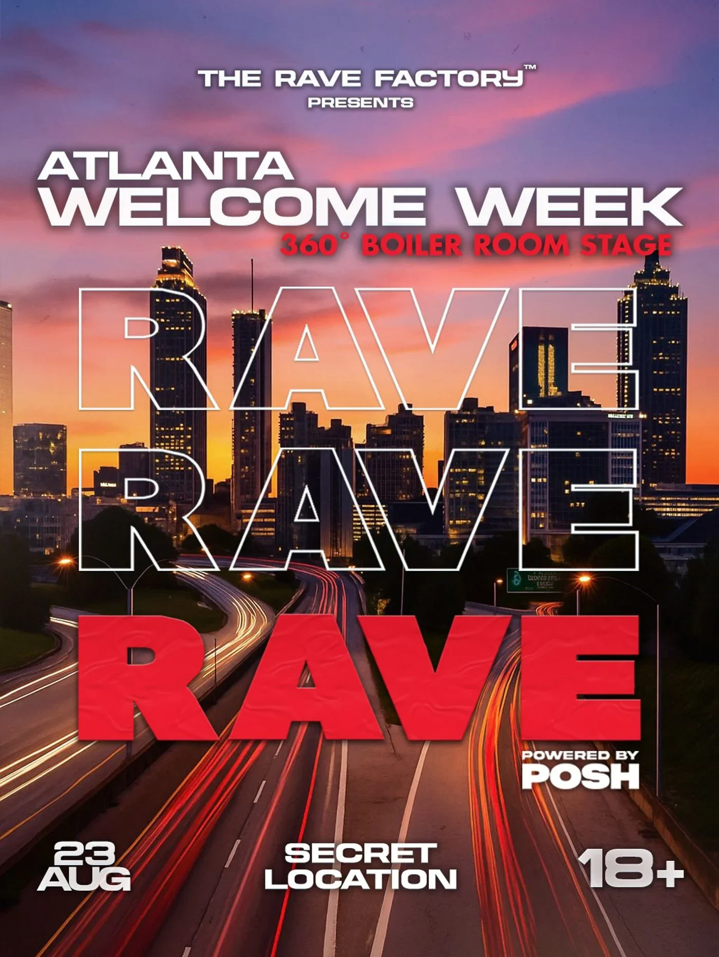 Atlanta Welcome Week Rave at Secret Location Saturday, Aug 23, 2025