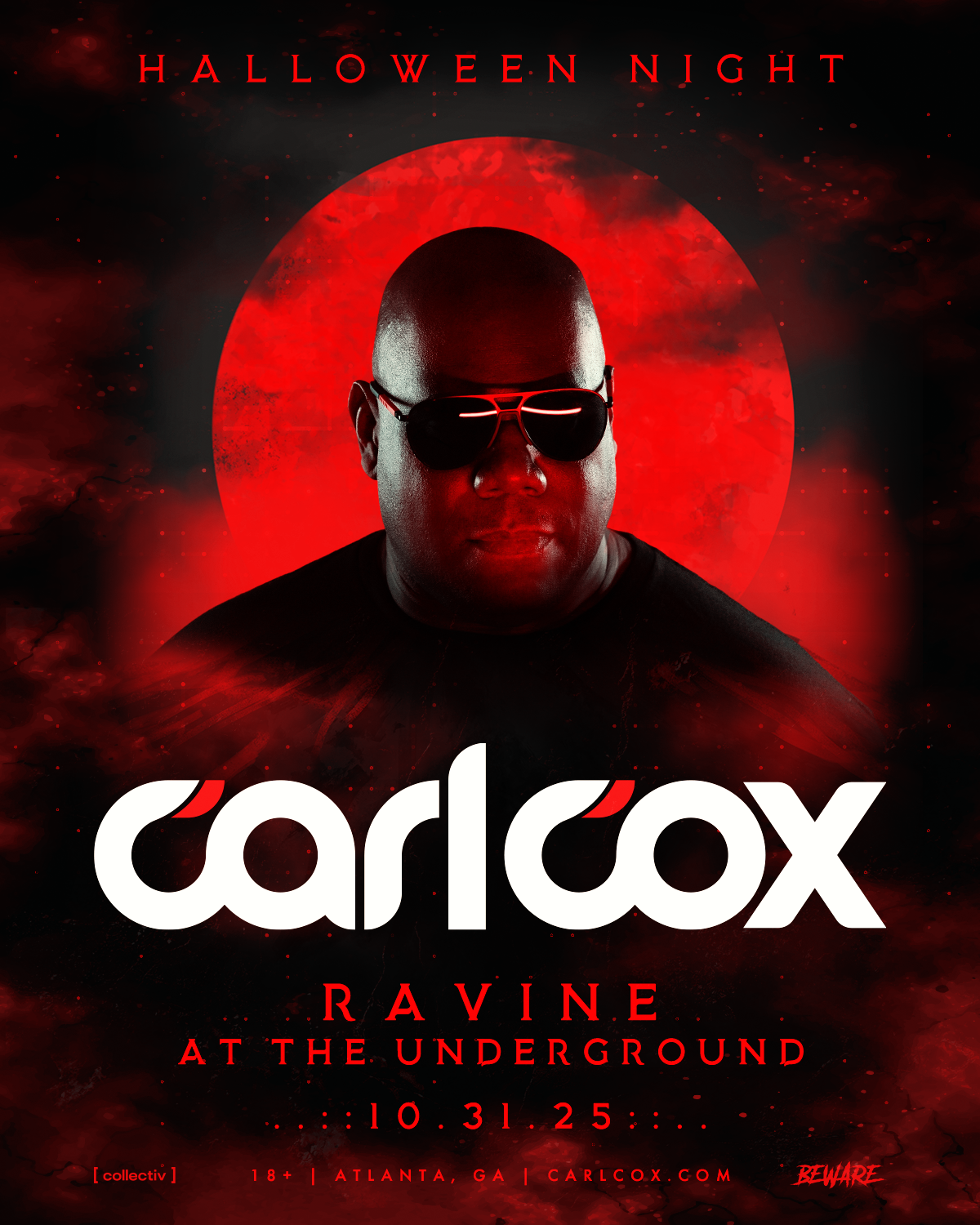 Carl Cox at Ravine Friday, Oct 31, 2025