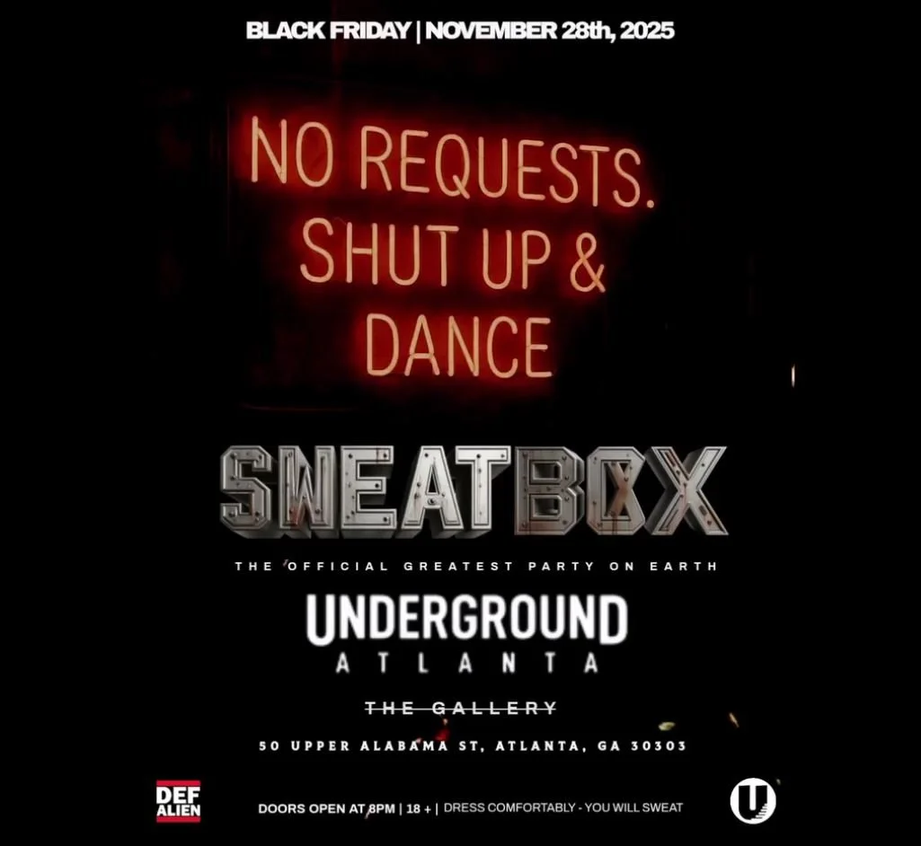 Sweatboxx Atlanta at Underground Atlanta Friday, Nov 28, 2025