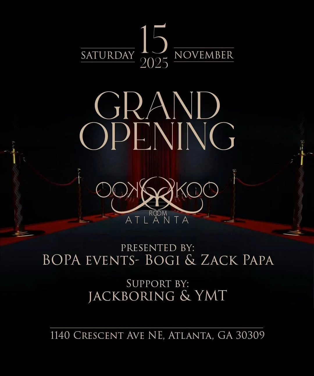 Koo Koo Room Grand Opening Saturday, Nov 15, 2025