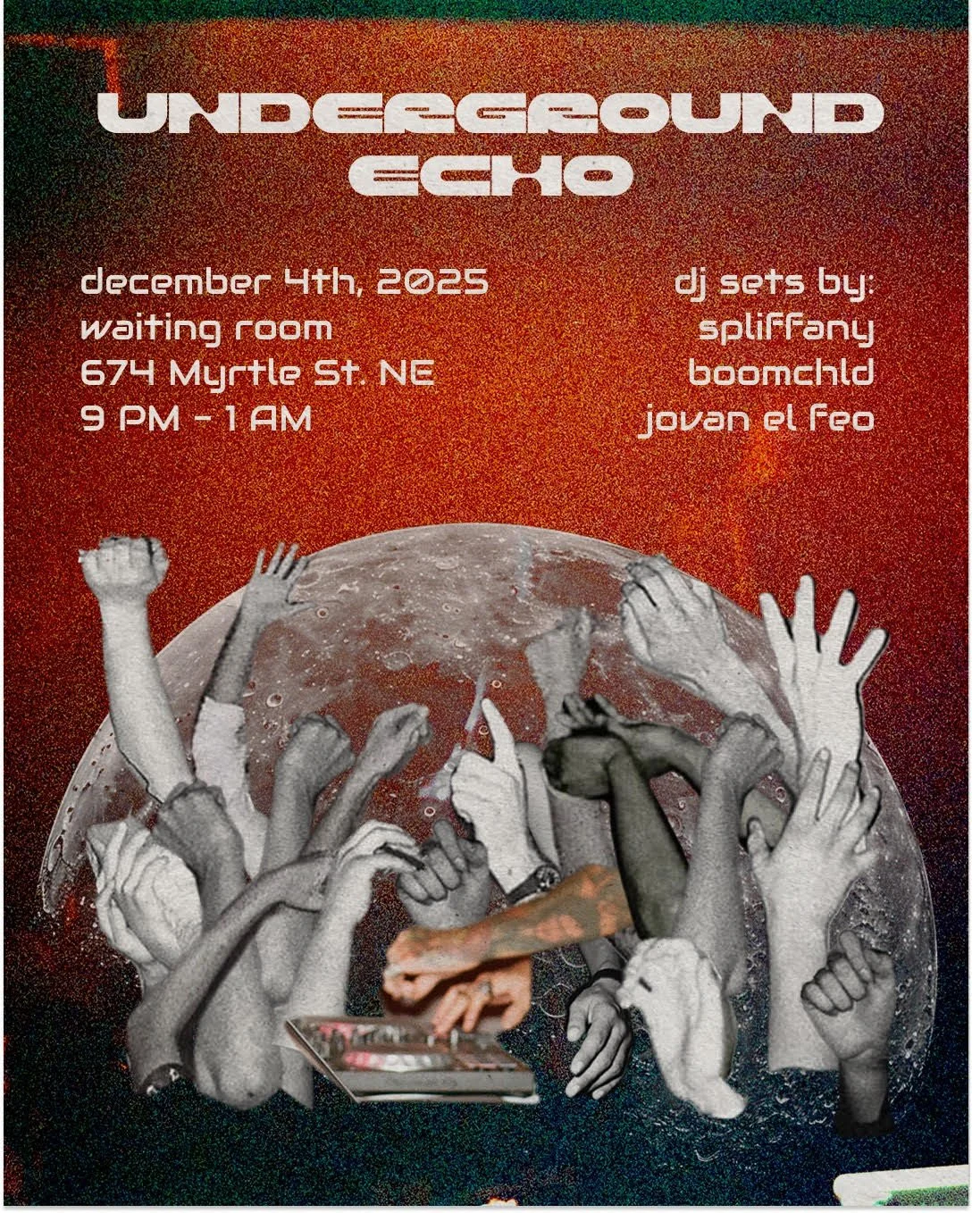 Underground Echo at The Waiting Room Thursday, Dec 4, 2025