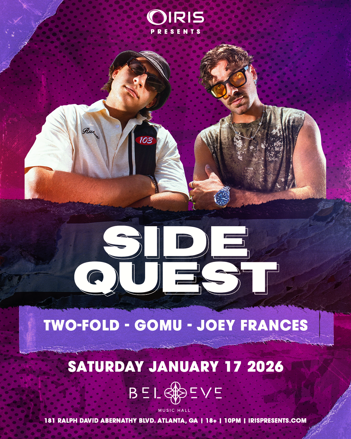 Sidequest at Believe Music Hall Saturday, Jan 17, 2026