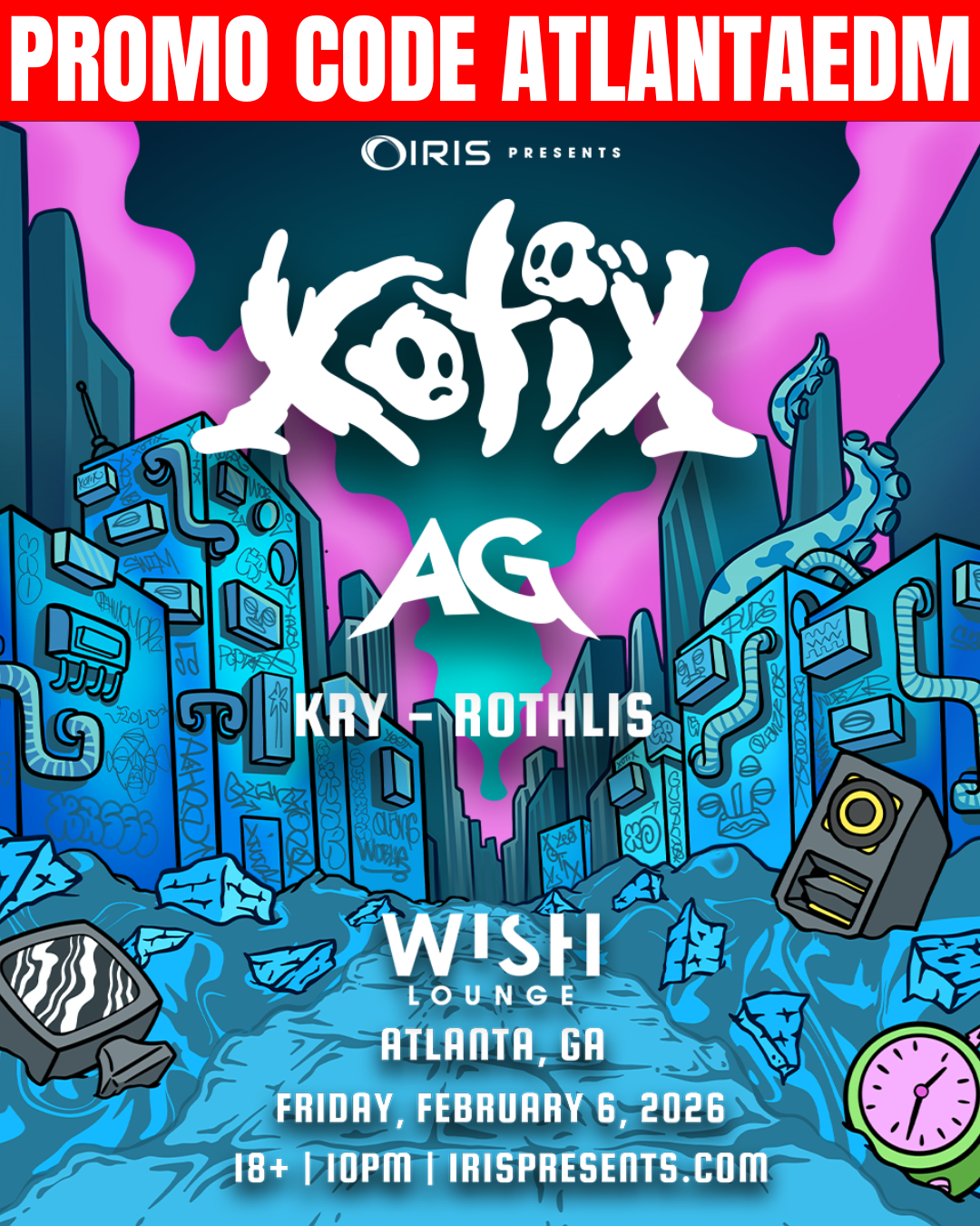 Xotix at Wish Lounge Friday, Feb 6, 2026