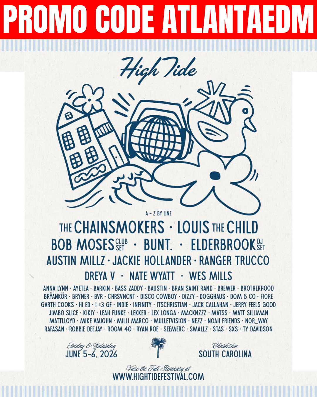 High Tide Music Festival in Charleston, SC Jun 5-6, 2026