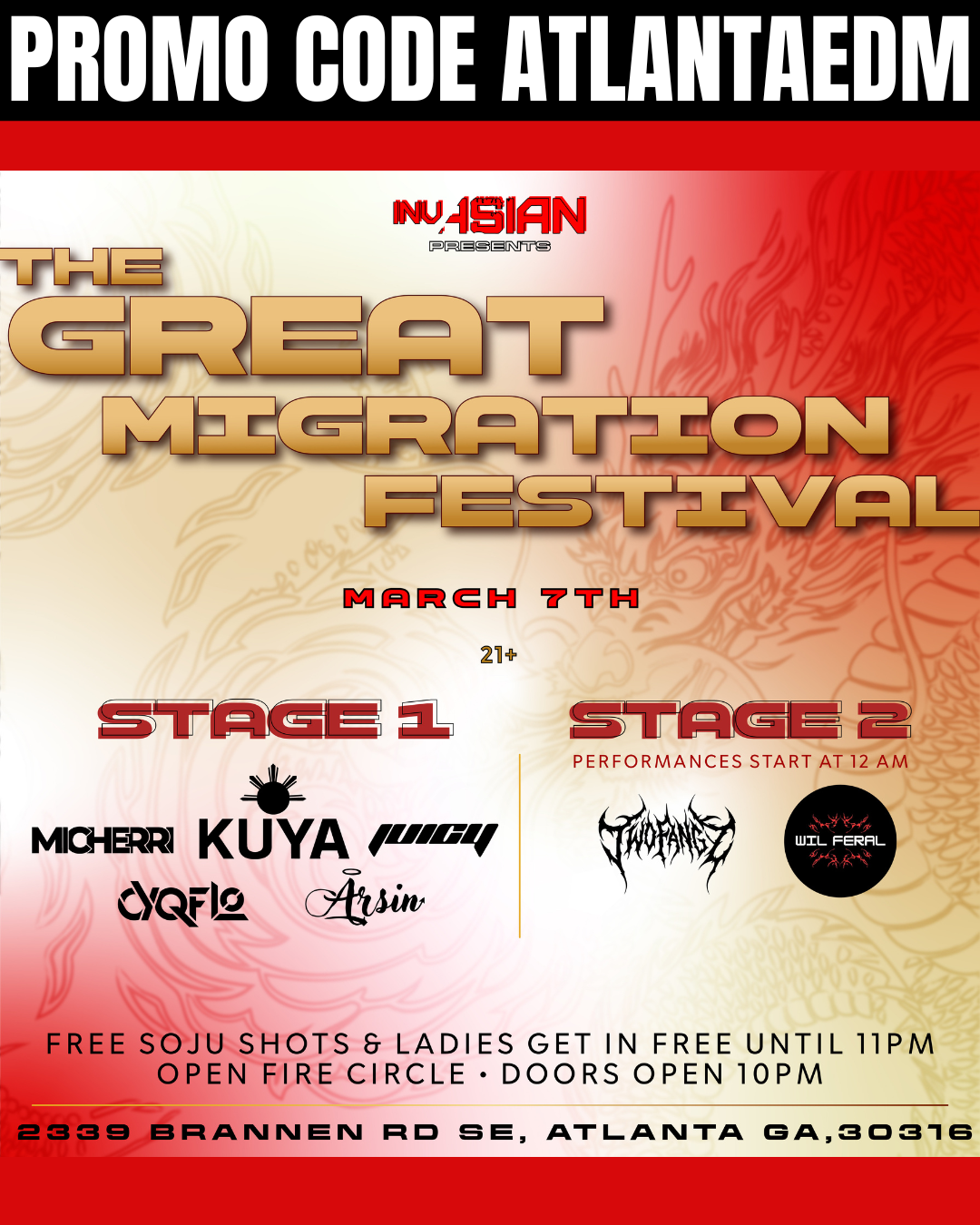 InvAsian: The Great Migration Festival at DWH Studio Saturday, Mar 7, 2026