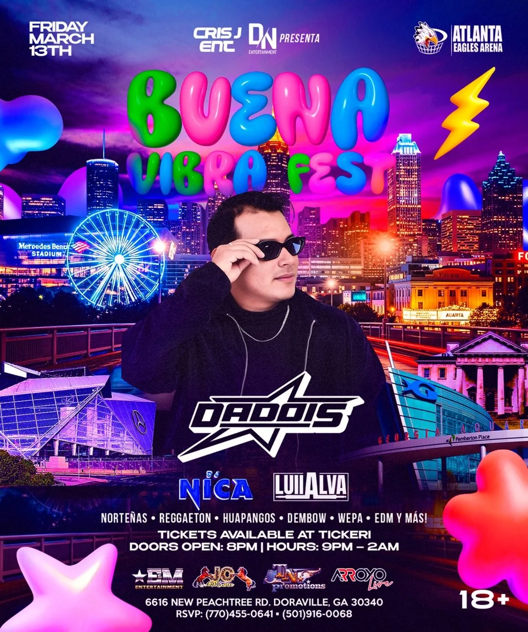 Buena Vibra Fest at Atlanta Eagles Arena Friday, Mar 13, 2026