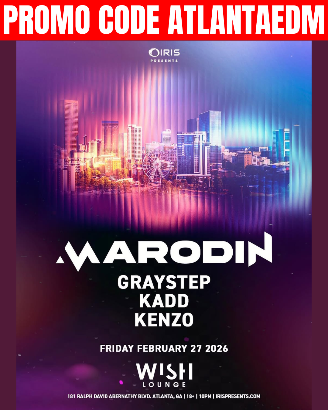 Marodin at Wish Lounge Friday, Feb 27, 2026