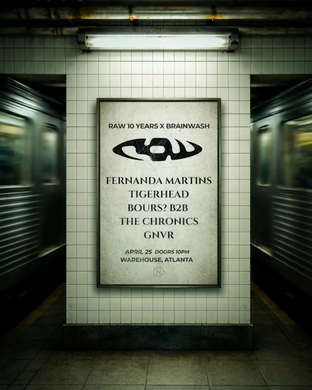 Brainwash x RAW at Secret Location Saturday, Apr 25, 2026