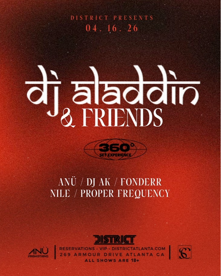 DJ Aladdin + Friends at District Thursday, Apr 16, 2026