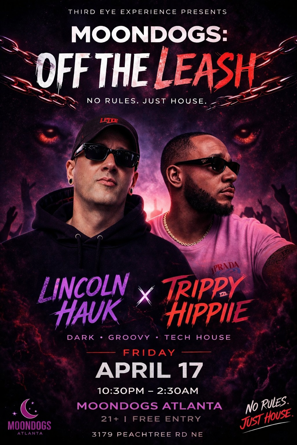 Lincoln Hauk x Trippy Hippiie at Moondogs Friday, Apr 17, 2026