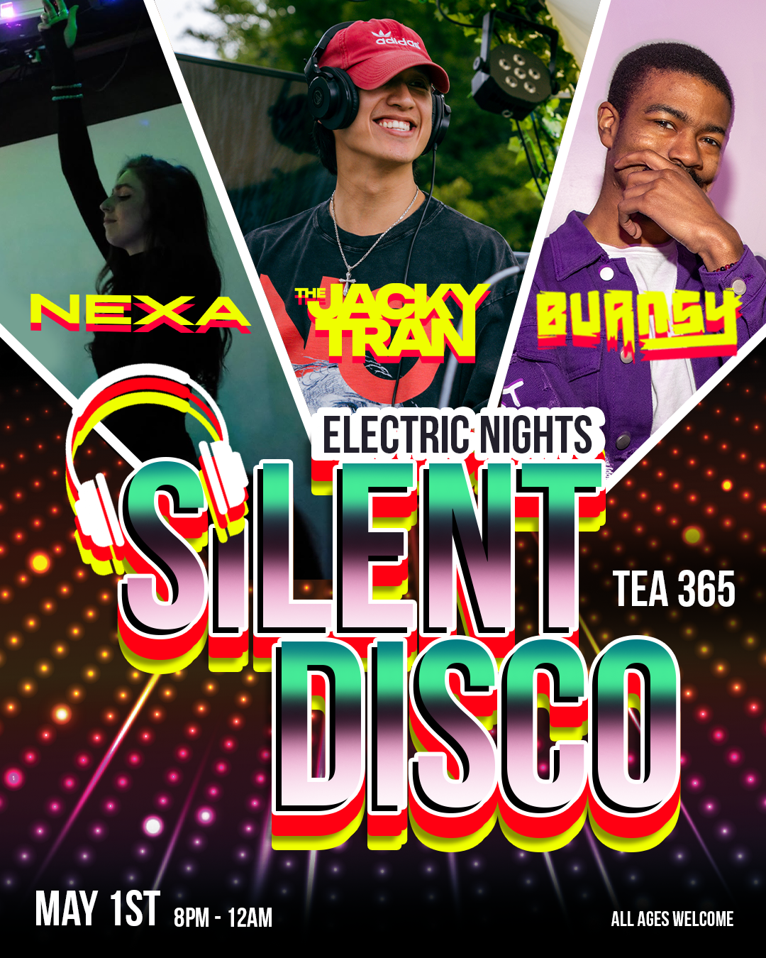 Electric Nights Silent Disco at Tea 365 Friday, May 1, 2026